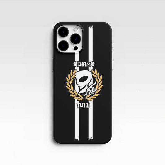 Coque de Téléphone "ODIAMO TUTTI" avec Tête d'Alien et Couronne