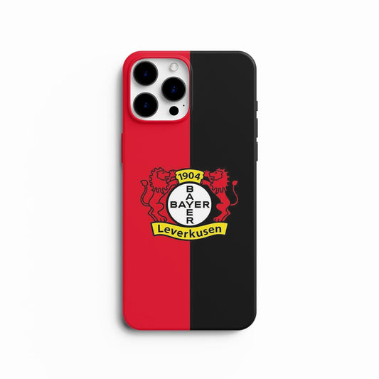 Coque de Téléphone Bayer Leverkusen - Design Rouge et Noir Bicolore