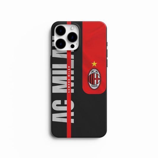 Coque de Téléphone AC Milan - Design Bicolore Rouge et Noir "Sempre Milan"