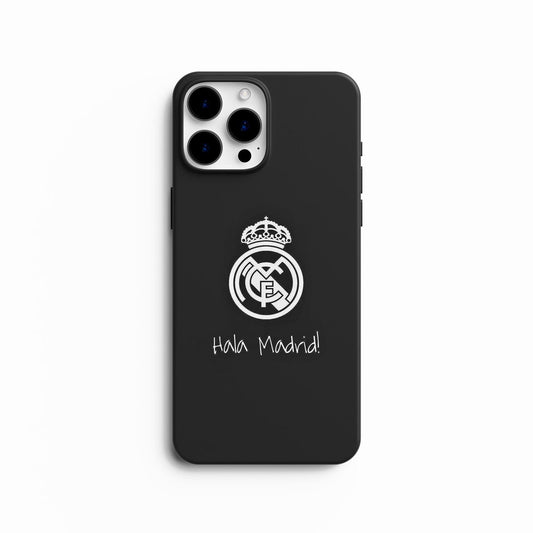 Coque de Téléphone Real Madrid - Design Noir Minimaliste "Hala Madrid!"