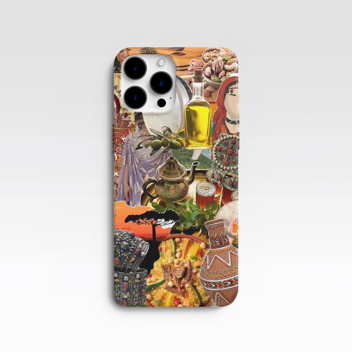 Coque de Téléphone "Mosaïque Culinaire et Culturelle du Maroc"